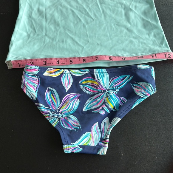 Kanu Surf UPF 50+ Charlotte 2 piece bikini,floral bottom,long sleeve rash guard - Picture 3 of 5